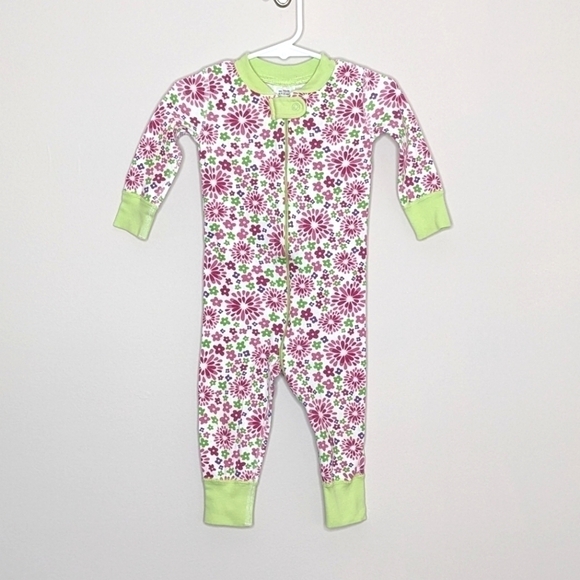 Hanna Andersson Footless Flower Floral PJ Pajama 70 9-18m - Picture 1 of 3